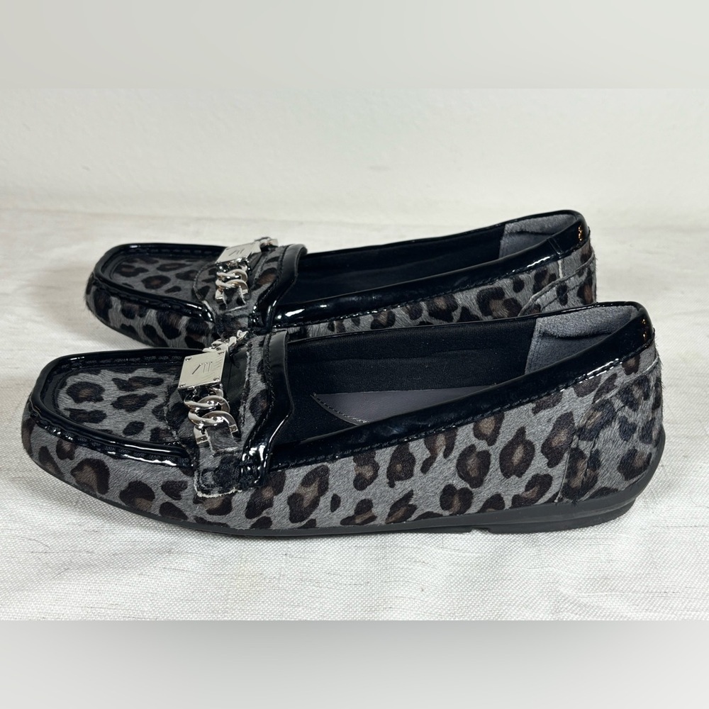 Rockport Black and Brown Animal Print Loafers size 5.5